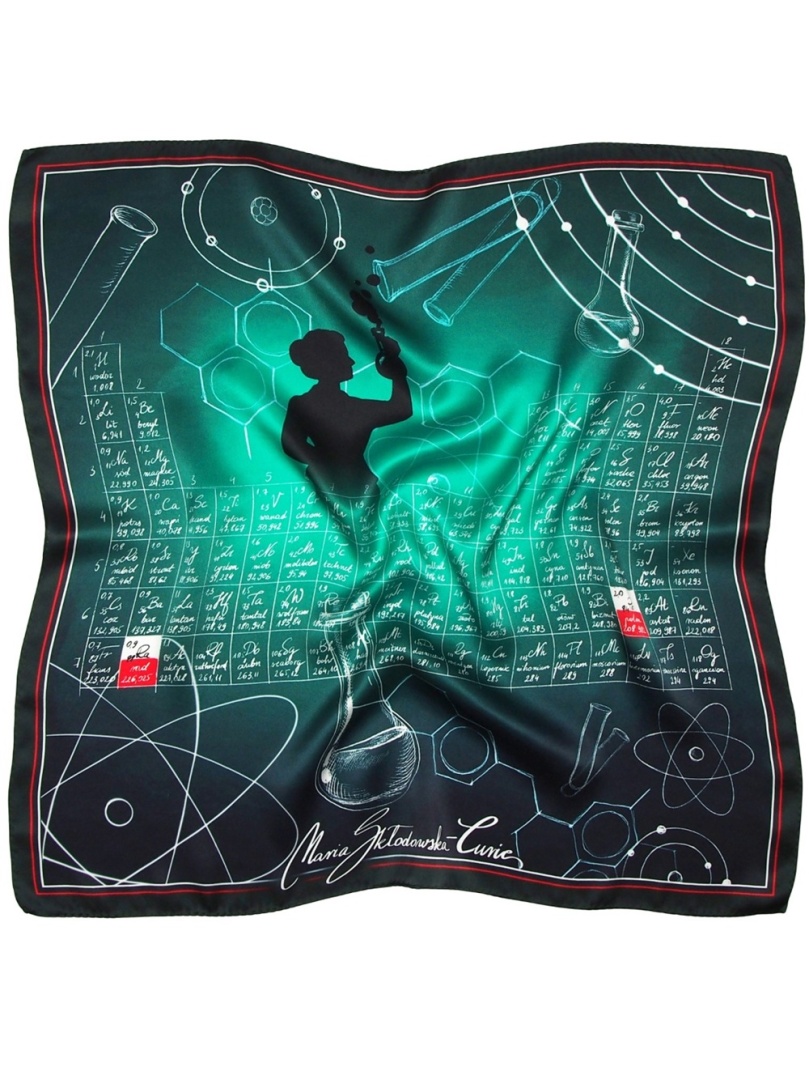 AD7-047 Apaszka jedwabna Maria Sk�odowska-Curie 68x68 cm